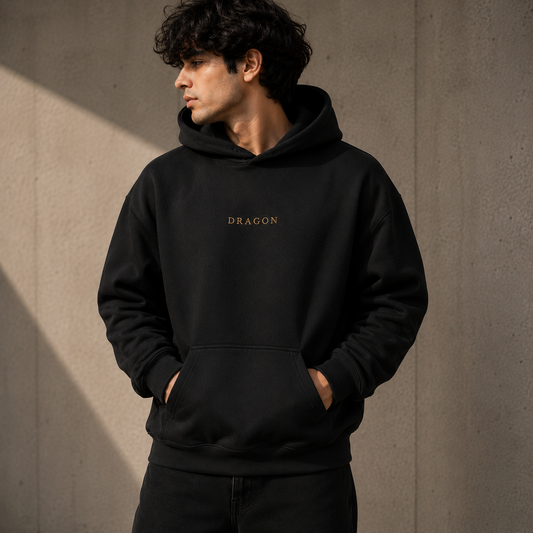 Dragon Embroidered Oversized Hoodie | Premium Streetwear Pullover Hoodie