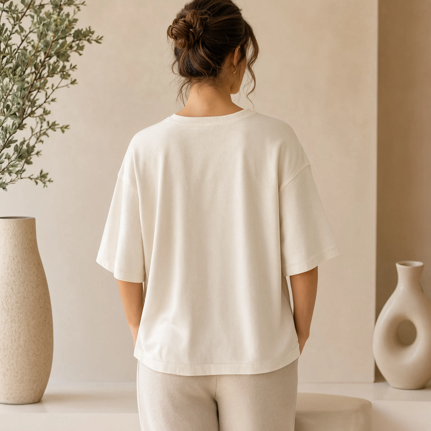 Cute Elephant Embroidered Oversized T-Shirt for Women | Premium Cotton Casual Tee